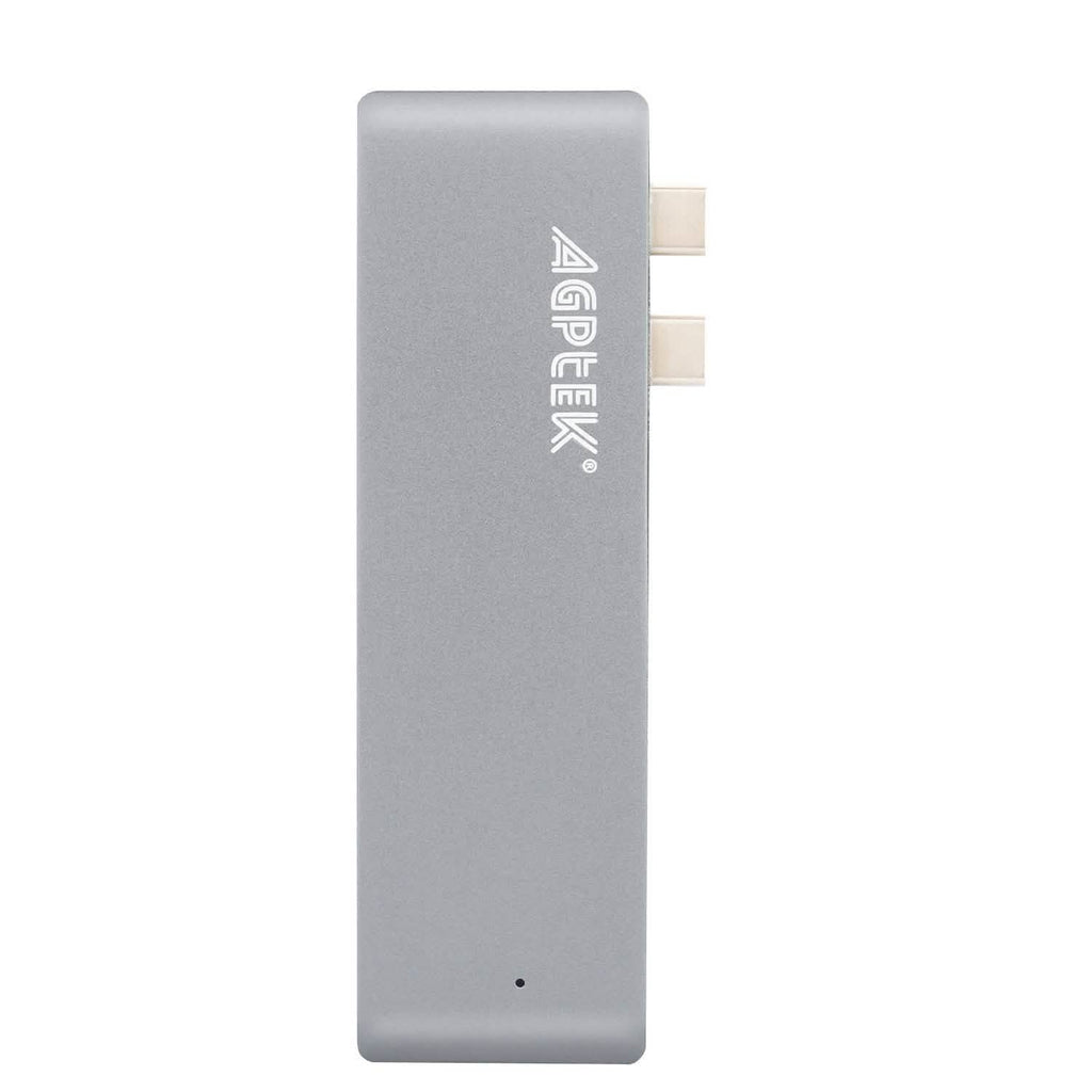 6-in-1 Type-C USB-C Hub Adapter Dual USB 3.0 Port Thunderbolt 3