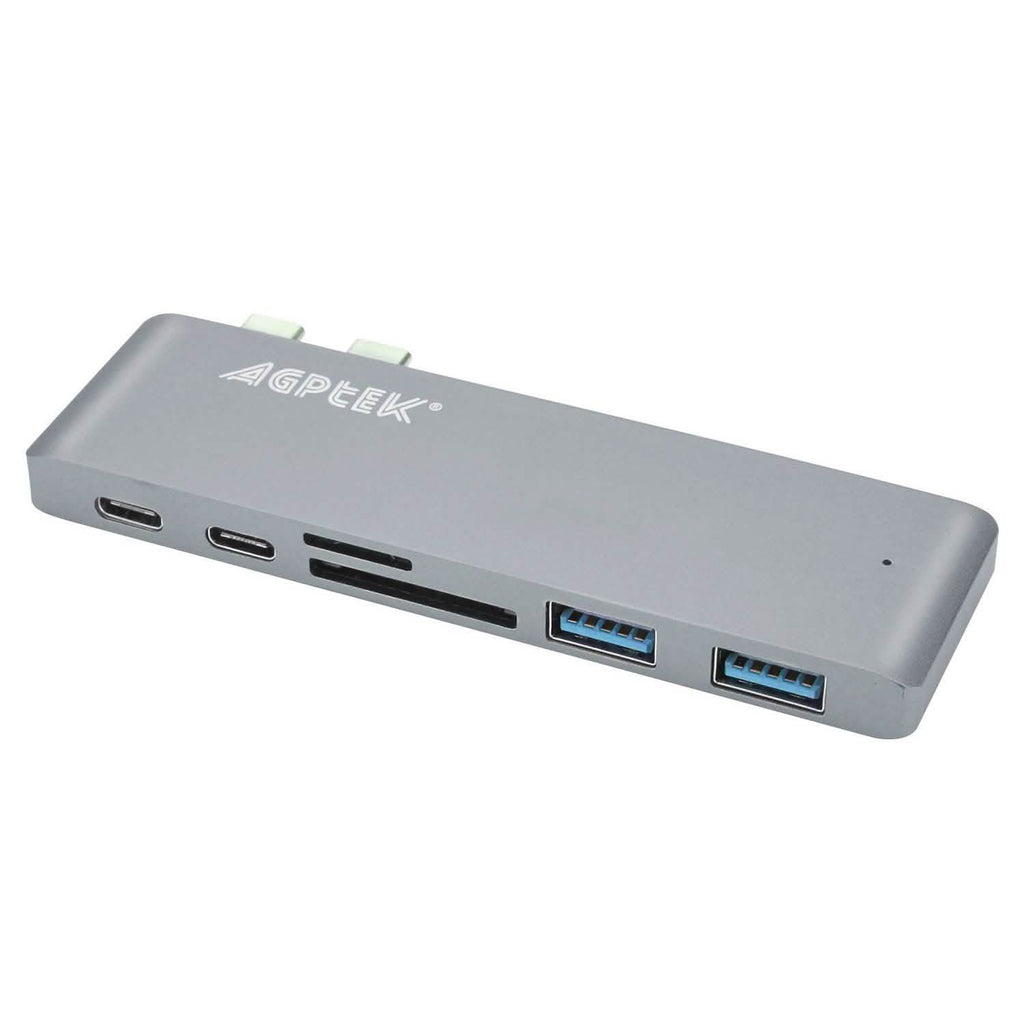 6-in-1 Type-C USB-C Hub Adapter Dual USB 3.0 Port Thunderbolt 3