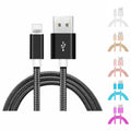 6-Pack: 10-Foot Braided Heavy-Duty Lightning Cables for Apple Devices