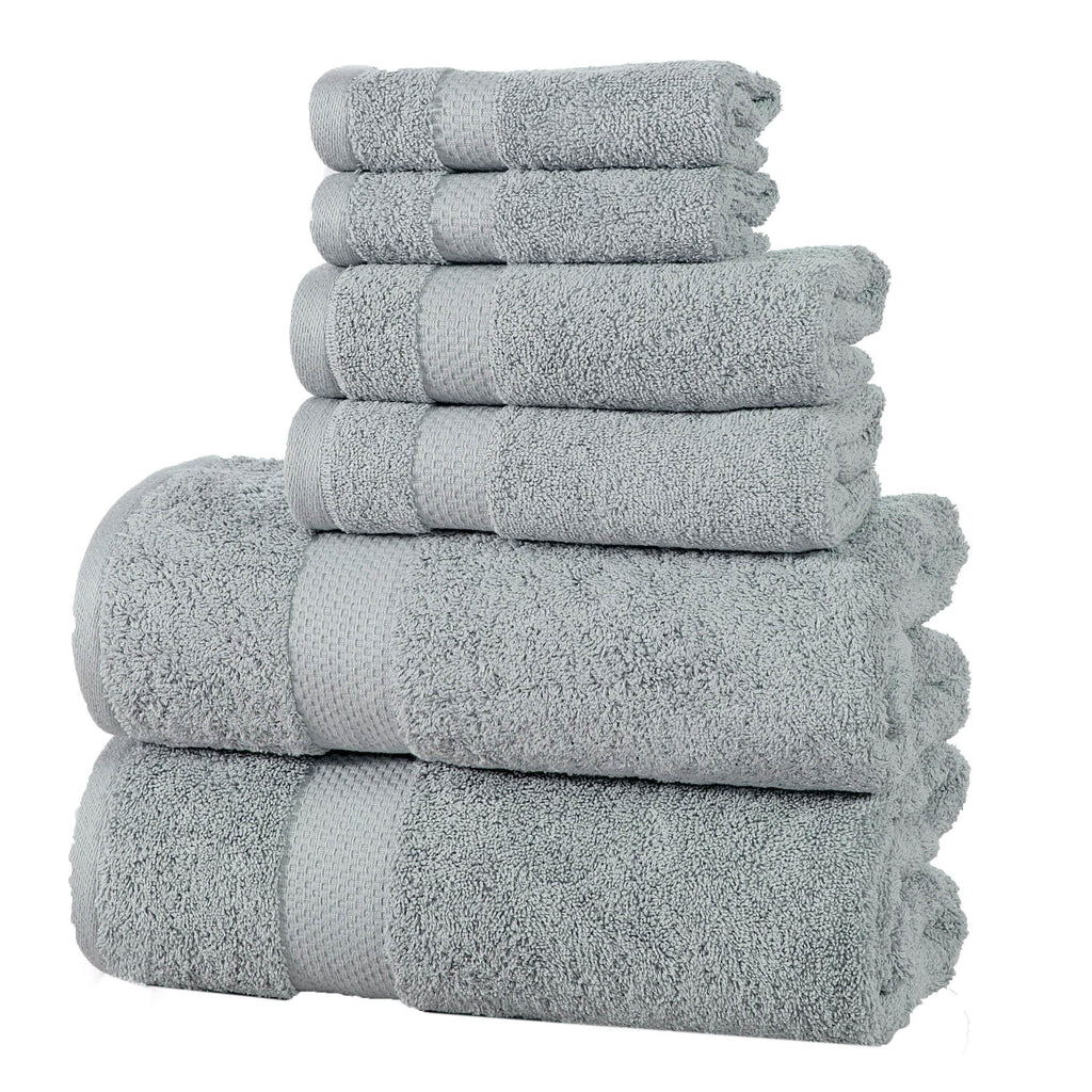 6-Pack: 100% Cotton Towel Set - Assorted Colors