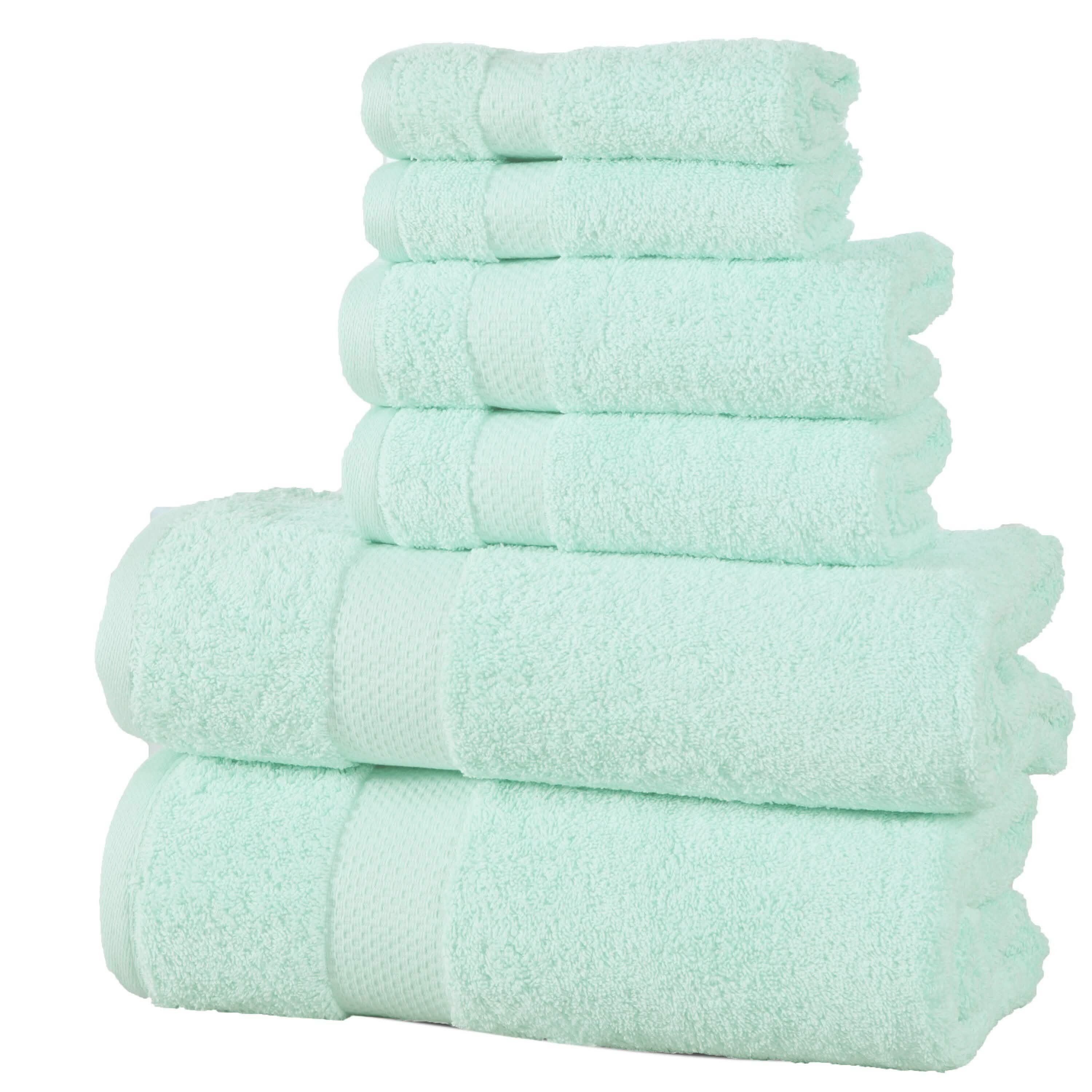 6-Pack: 100% Cotton Towel Set - Assorted Colors
