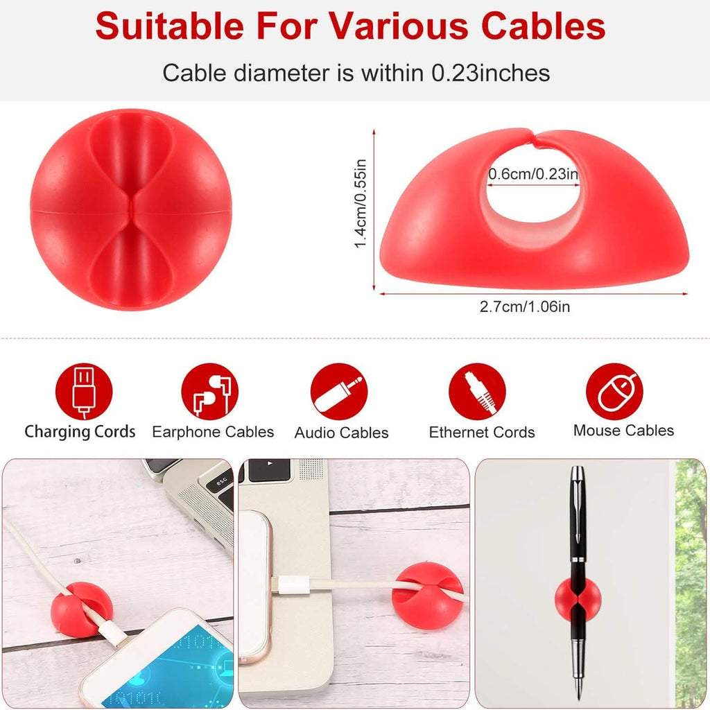 Paquet de 6 : Attaches de câble adhésives Serre-câbles
