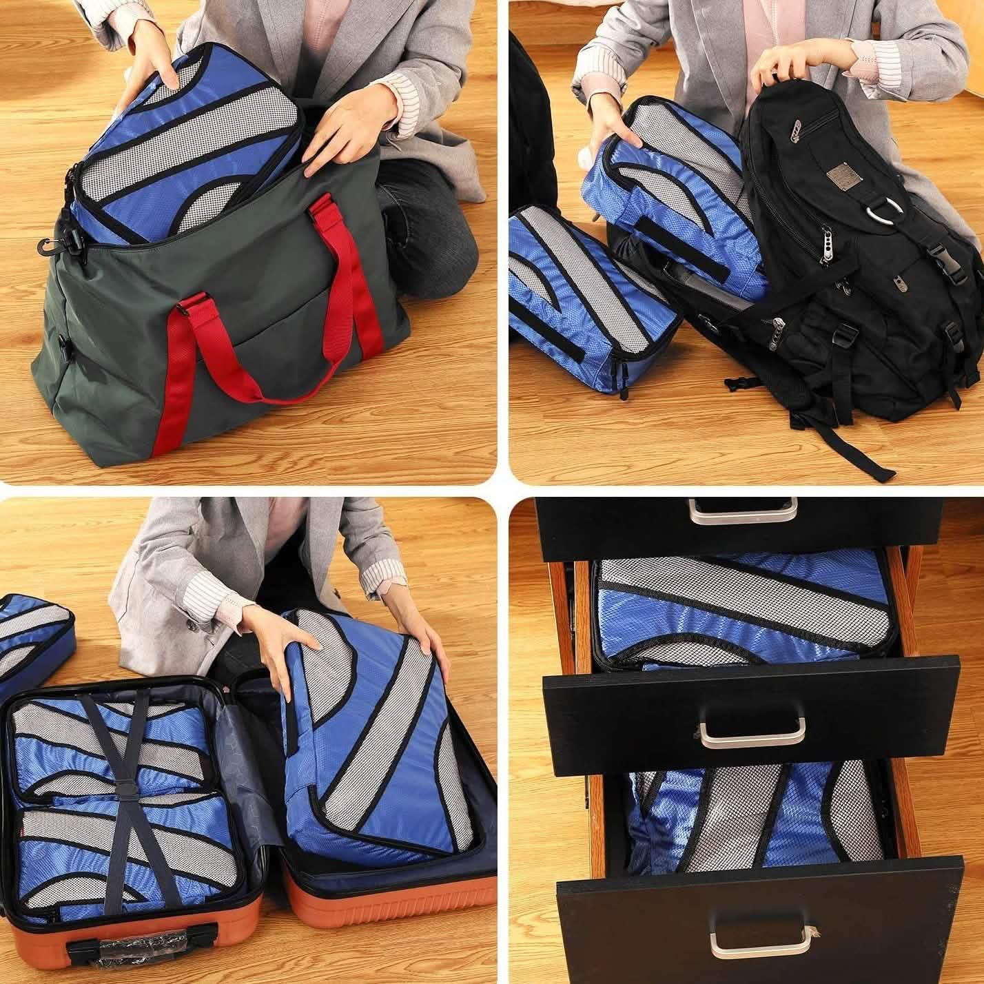 Lot de 6 : Housses de rangement à compression Fitnate