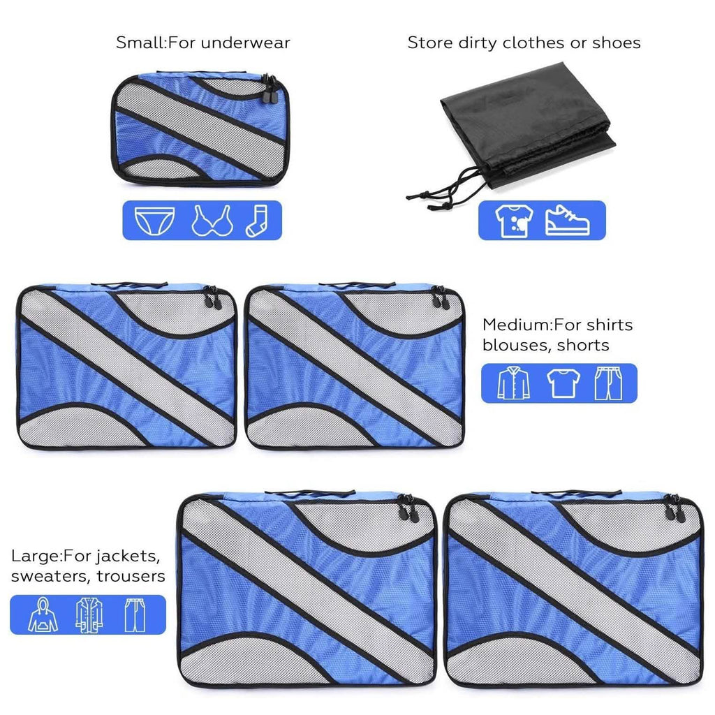 Lot de 6 : Housses de rangement à compression Fitnate
