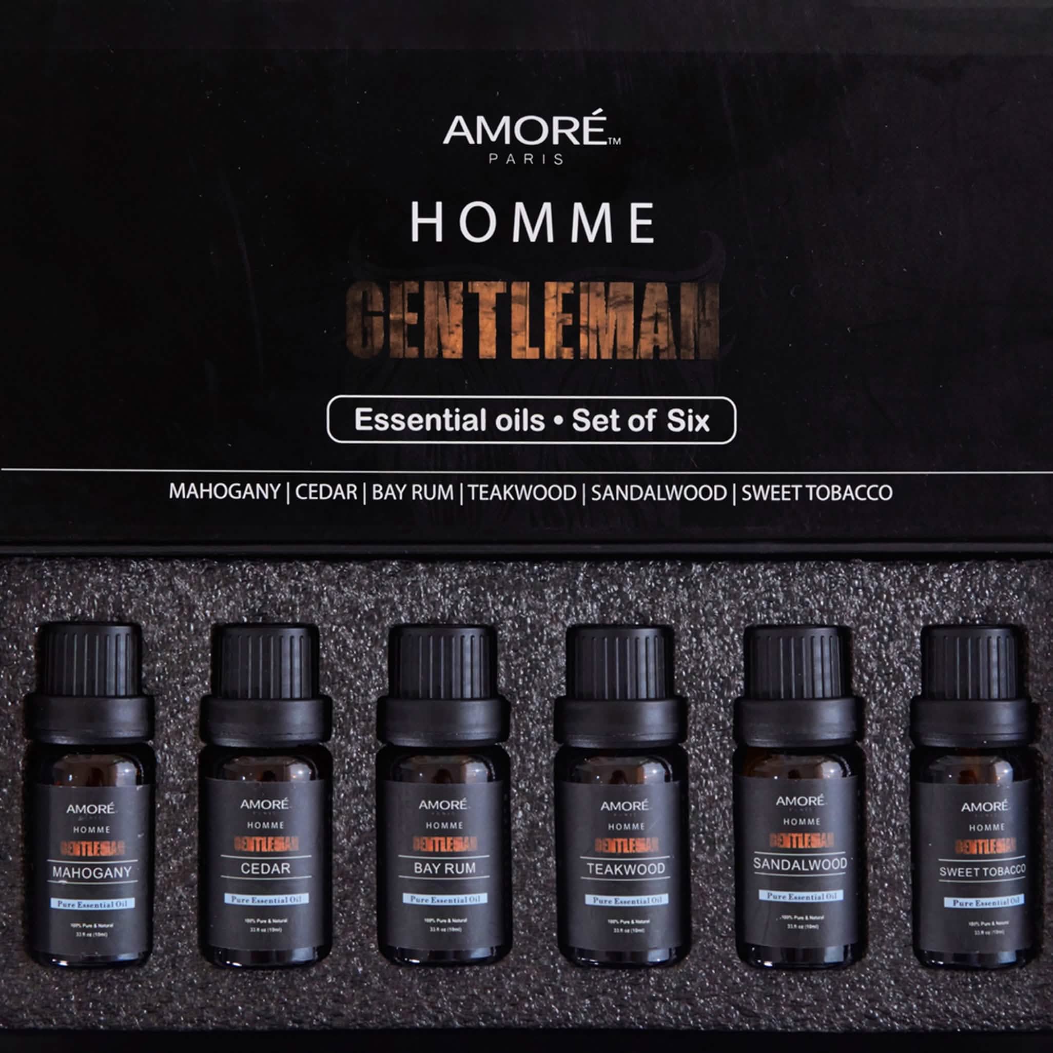 6-Pack: Gentlemen's 10ml Premium Grade Fragrance Essential Oil Gift Set