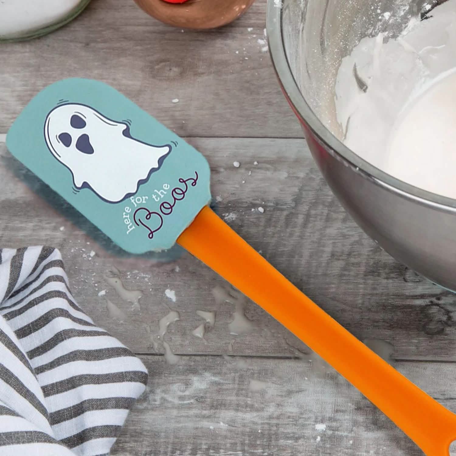Ensemble de 6 spatules de cuisine en silicone à thème d'Halloween pour usage quotidien