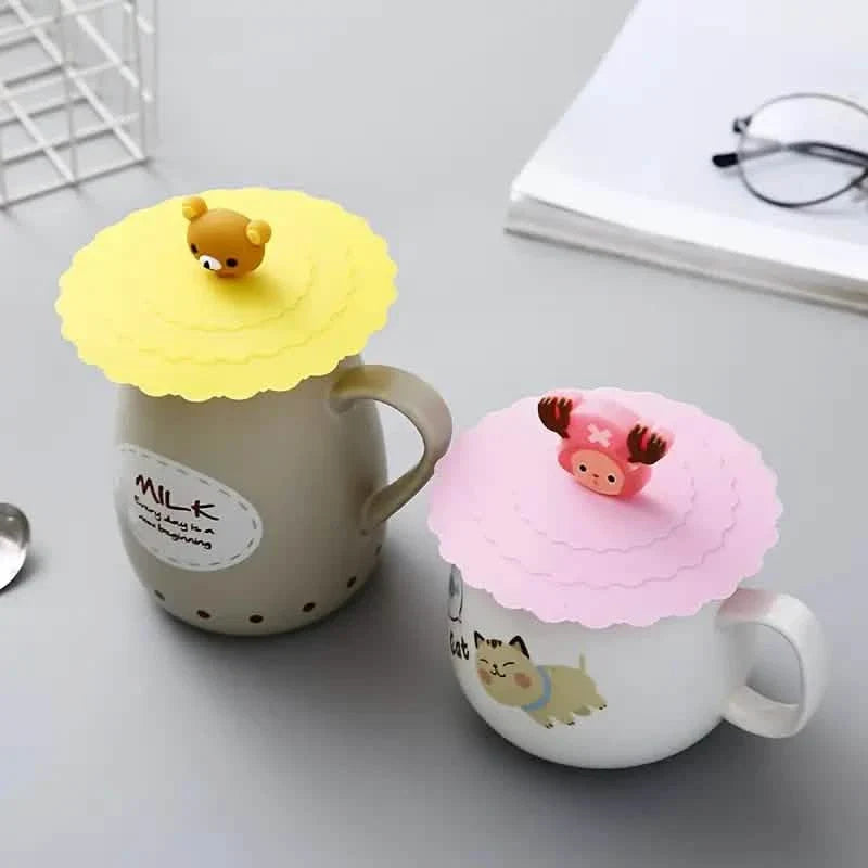 6-Pack: Leak-proof and Dustproof Silicone Cup Cover for Ceramic Tea Cups and Water Cups