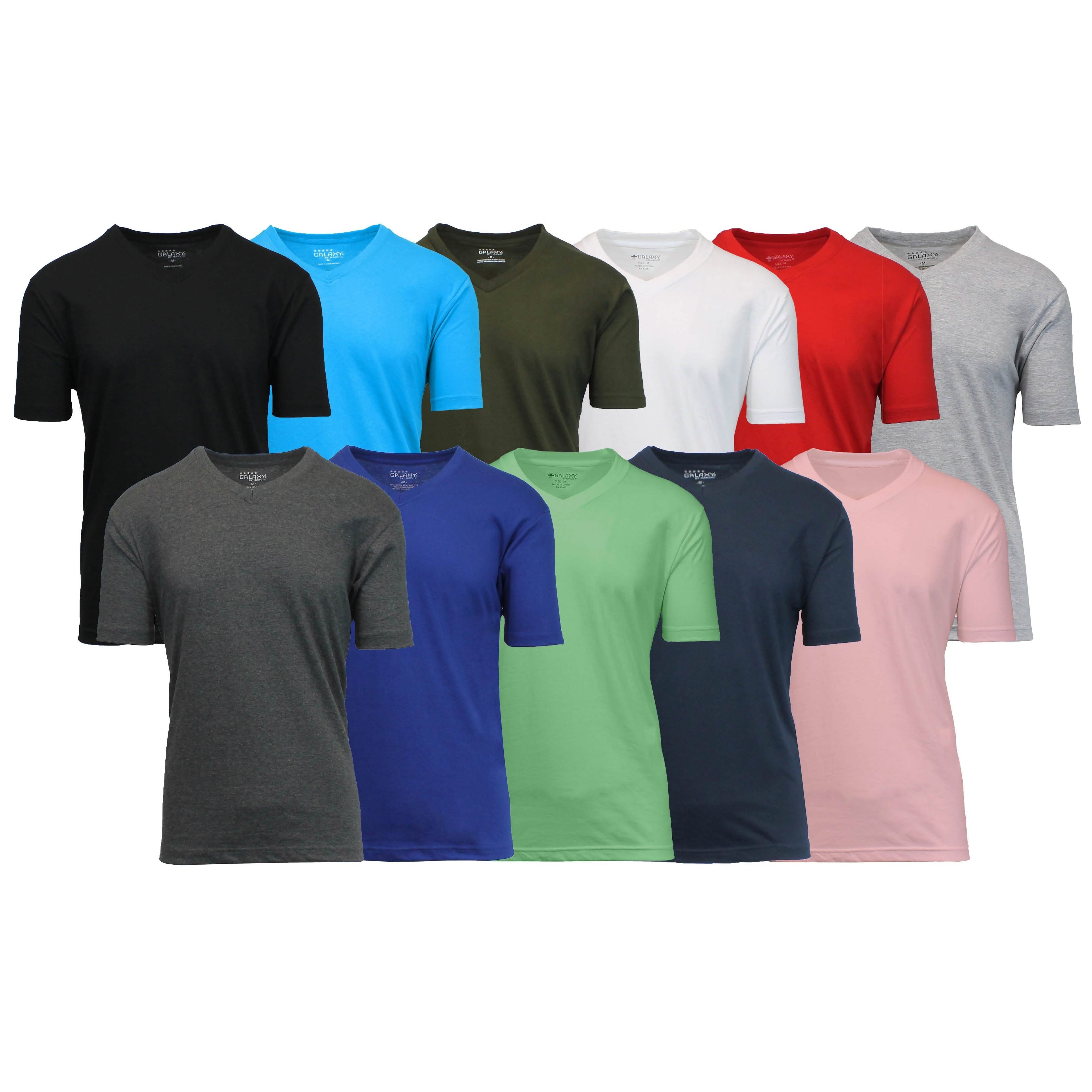 6-Pack: Men's Assorted Short Sleeve V-Neck Tees