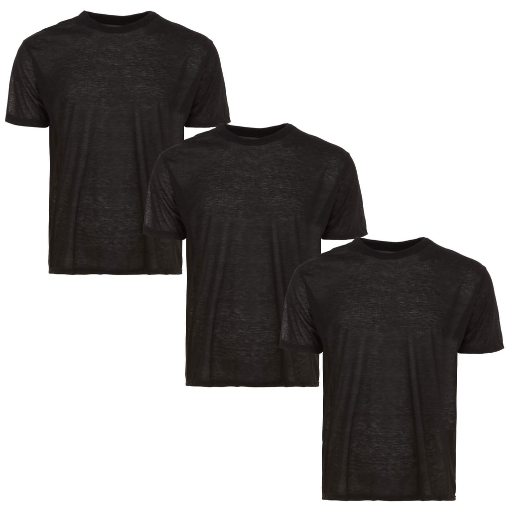 6-Pack: Men's Tagless Black Short Sleeve Shirt