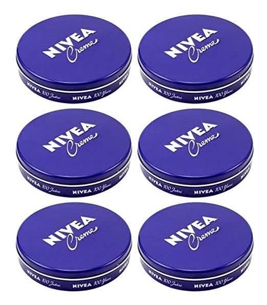6パック：ニベアクリーム 2oz/60ml ボディ・フェイス・スキン・ハンドクリーム 保湿剤