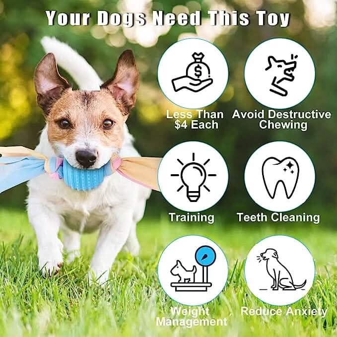 6個セット：子犬用歯固めおもちゃ インタラクティブロープ付き