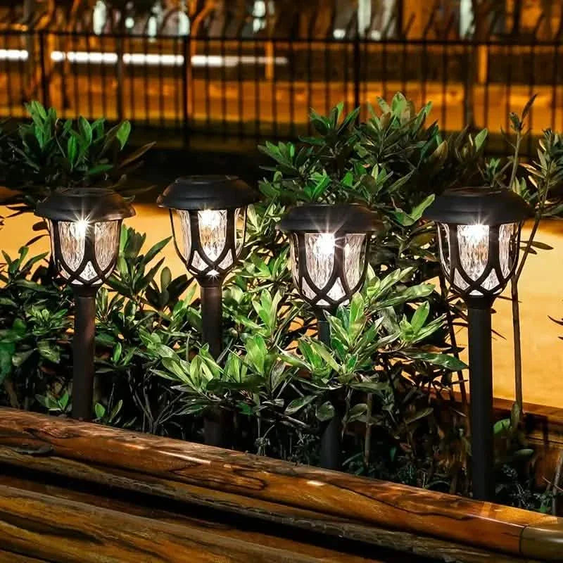 Lot de 6: Lampes de Chemin Solaires - Tactiles, Étanche, Détachables, Éconergétiques et Lampes Solaires de Jardin sans Fil sur Piquet