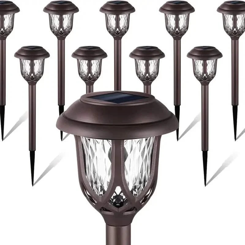 Lot de 6: Lampes de Chemin Solaires - Tactiles, Étanche, Détachables, Éconergétiques et Lampes Solaires de Jardin sans Fil sur Piquet