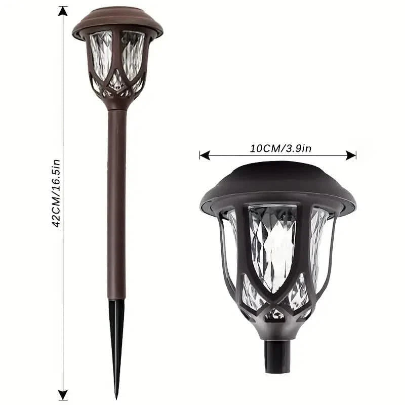 Lot de 6: Lampes de Chemin Solaires - Tactiles, Étanche, Détachables, Éconergétiques et Lampes Solaires de Jardin sans Fil sur Piquet