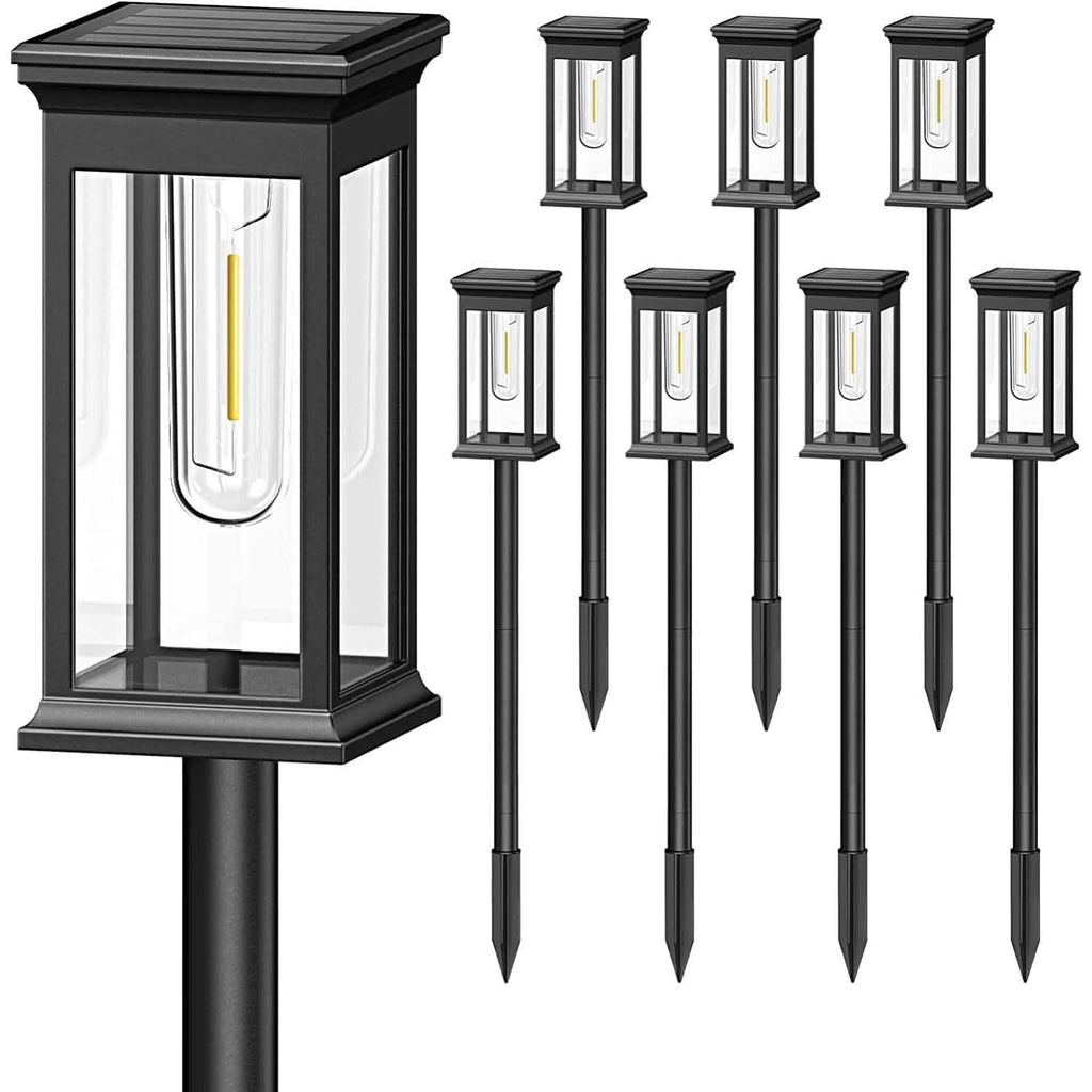 Lot de 6 : piquet solaire étanche IP65 avec allumage/extinction automatique