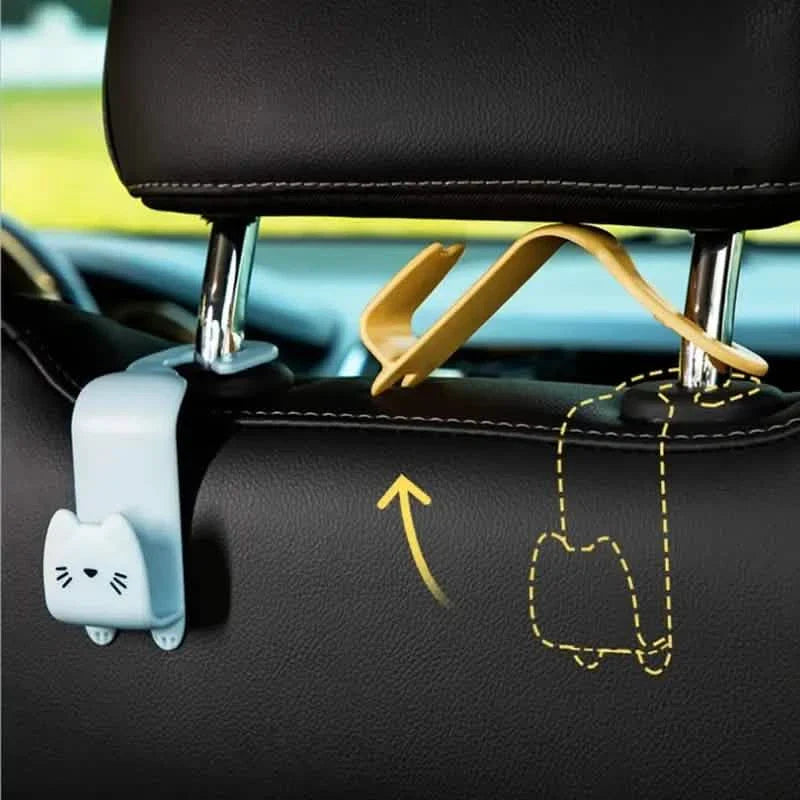 6-Pack: Universal Car Seat Hanger Hooks Cute Cartoon Double-hook