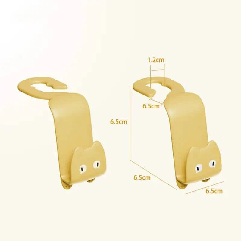 6-Pack: Universal Car Seat Hanger Hooks Cute Cartoon Double-hook