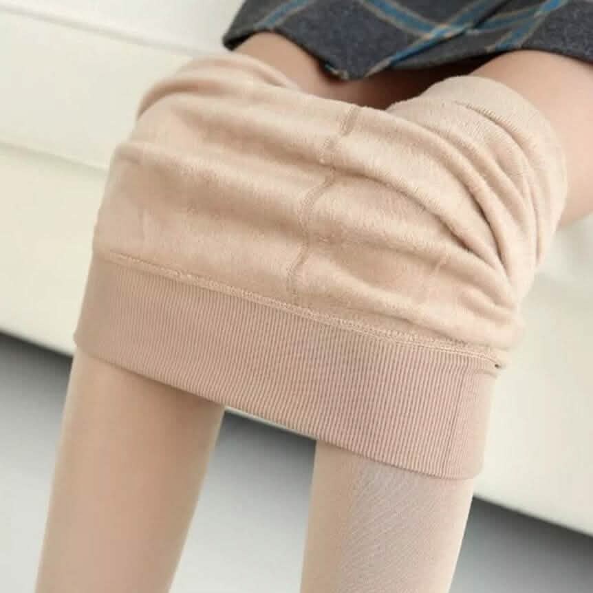 Lot de 6 : Leggings femme taille haute doublés polaire