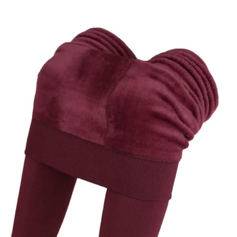 Lot de 6 : Leggings femme taille haute doublés polaire