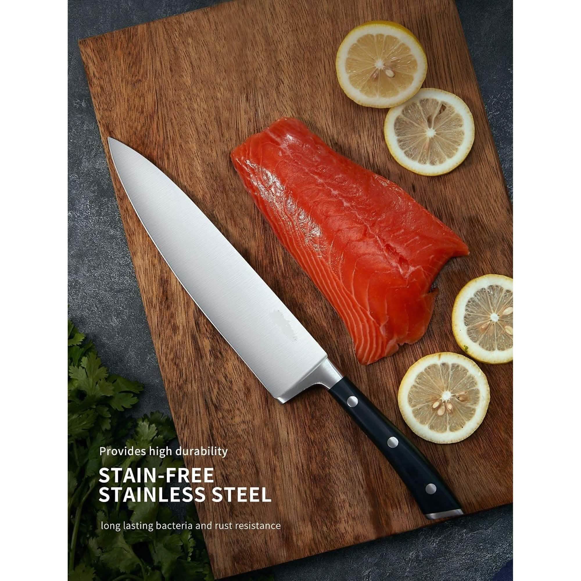 6-Piece: Aicok German Stainless Steel Kitchen Knife Set