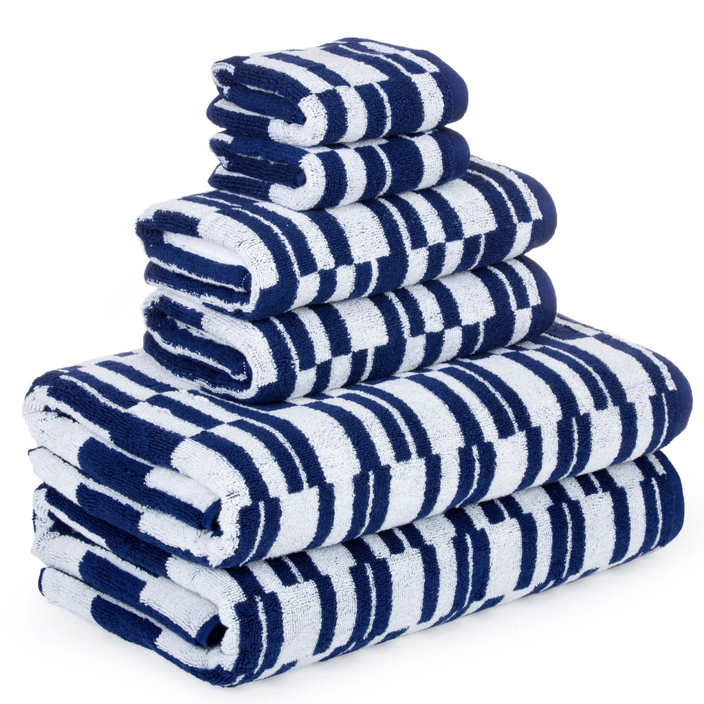 Lot de 6 : Ensemble de serviettes à séchage rapide CP Stratus Stripe