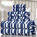 Lot de 6 : Ensemble de serviettes à séchage rapide CP Stratus Stripe