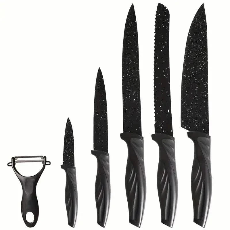 6-Piece Set: High Carbon Stainless Steel Sharp Kitchen Knives