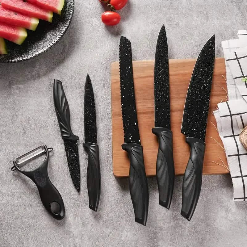 6-Piece Set: High Carbon Stainless Steel Sharp Kitchen Knives