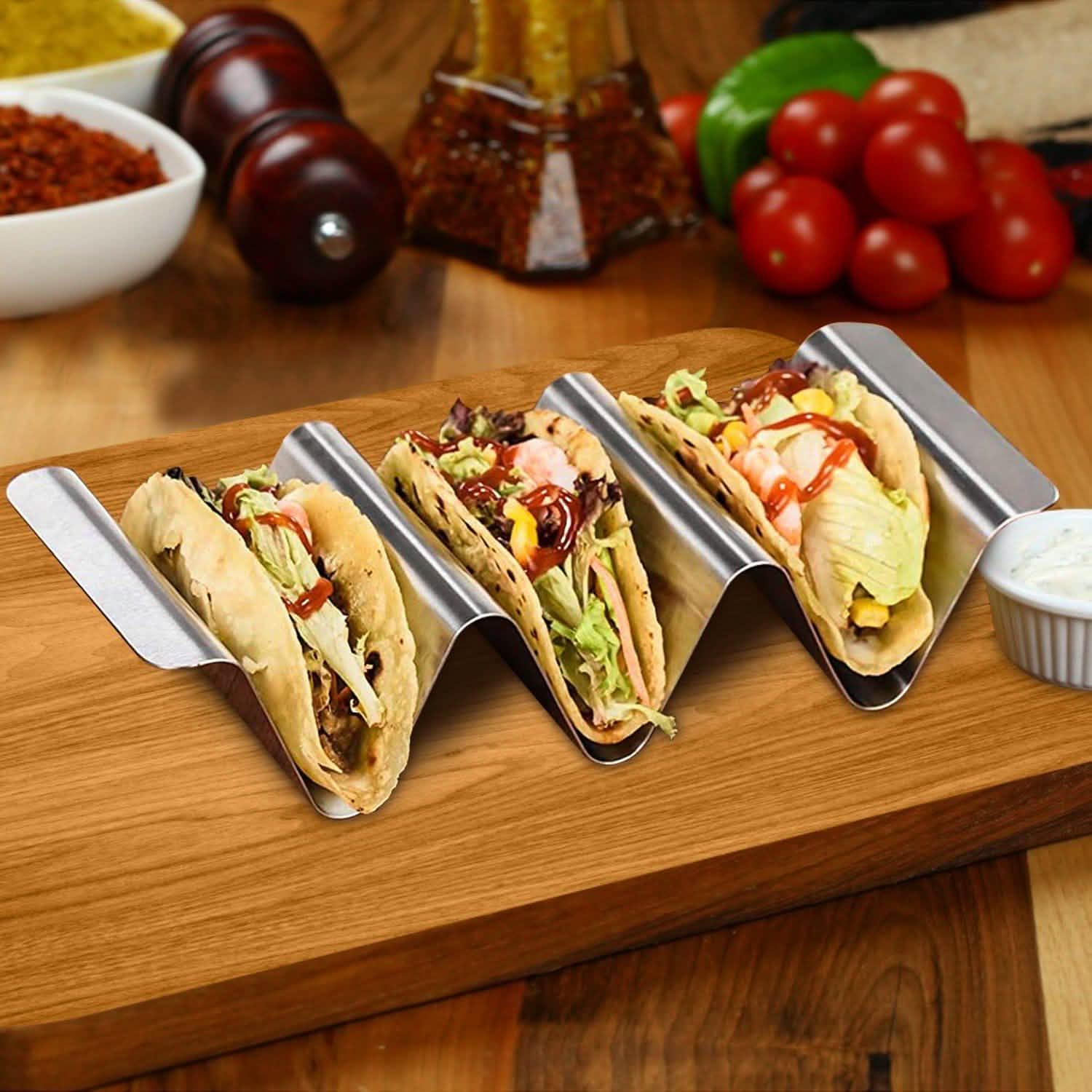 6 pièces : Supports à tacos en acier inoxydable