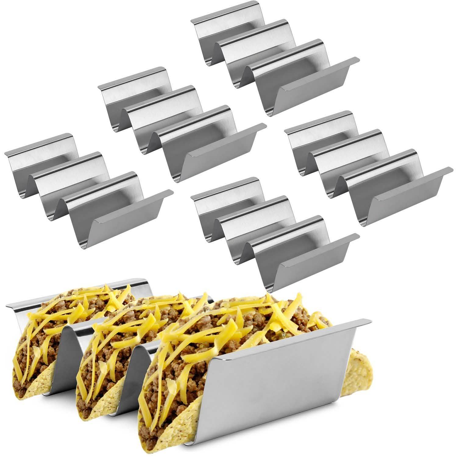 6 pièces : Supports à tacos en acier inoxydable