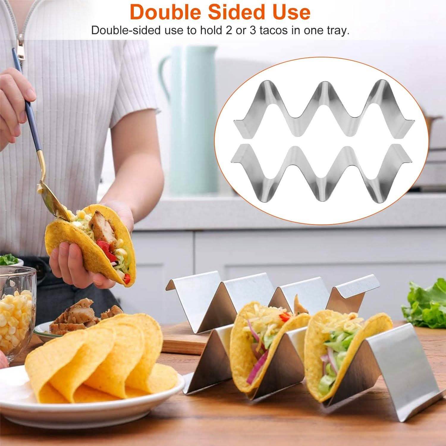 6 pièces : Supports à tacos en acier inoxydable