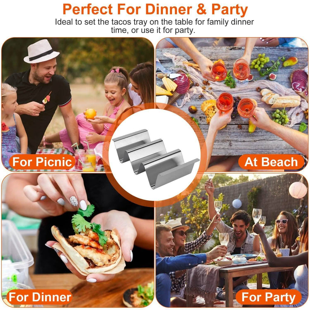 6 pièces : Supports à tacos en acier inoxydable