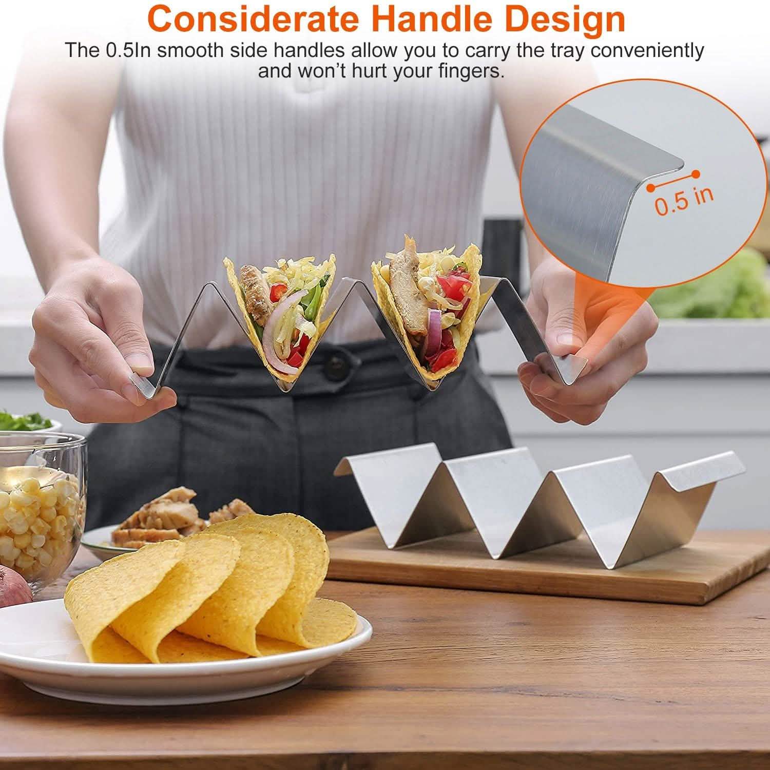 6 pièces : Supports à tacos en acier inoxydable
