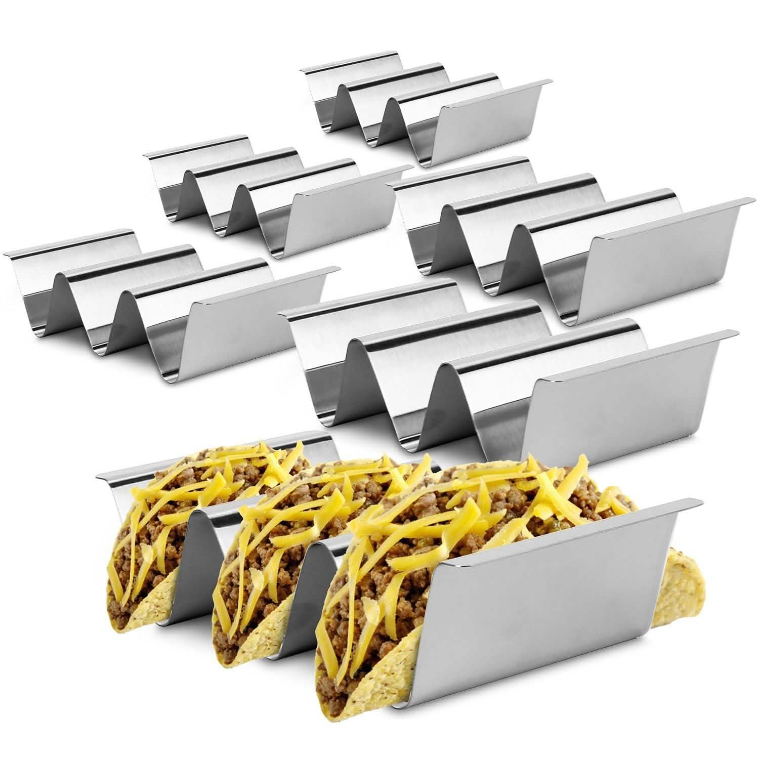 6 pièces : Supports à tacos en acier inoxydable