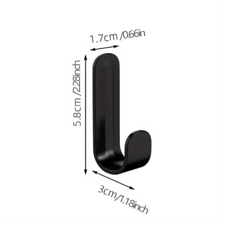 6-Pieces: Easy Install J-Shaped Hooks