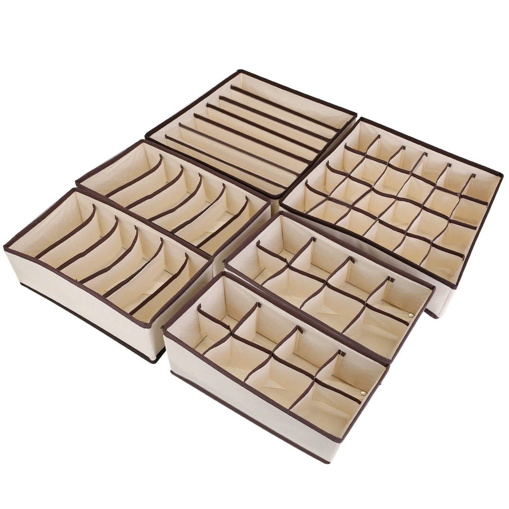 Lot de 6 : Organisateur de tiroir pliable pour sous-vêtements