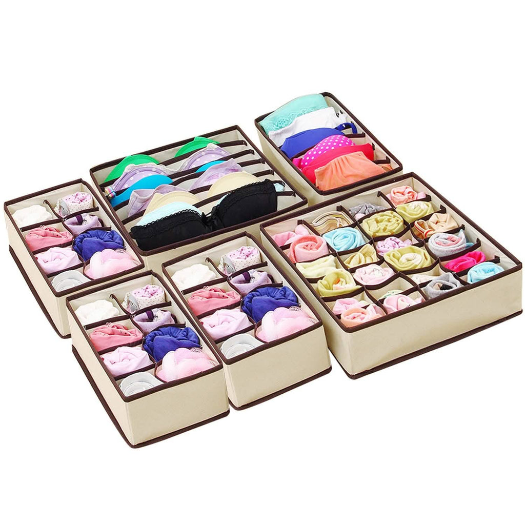 Lot de 6 : Organisateur de tiroir pliable pour sous-vêtements