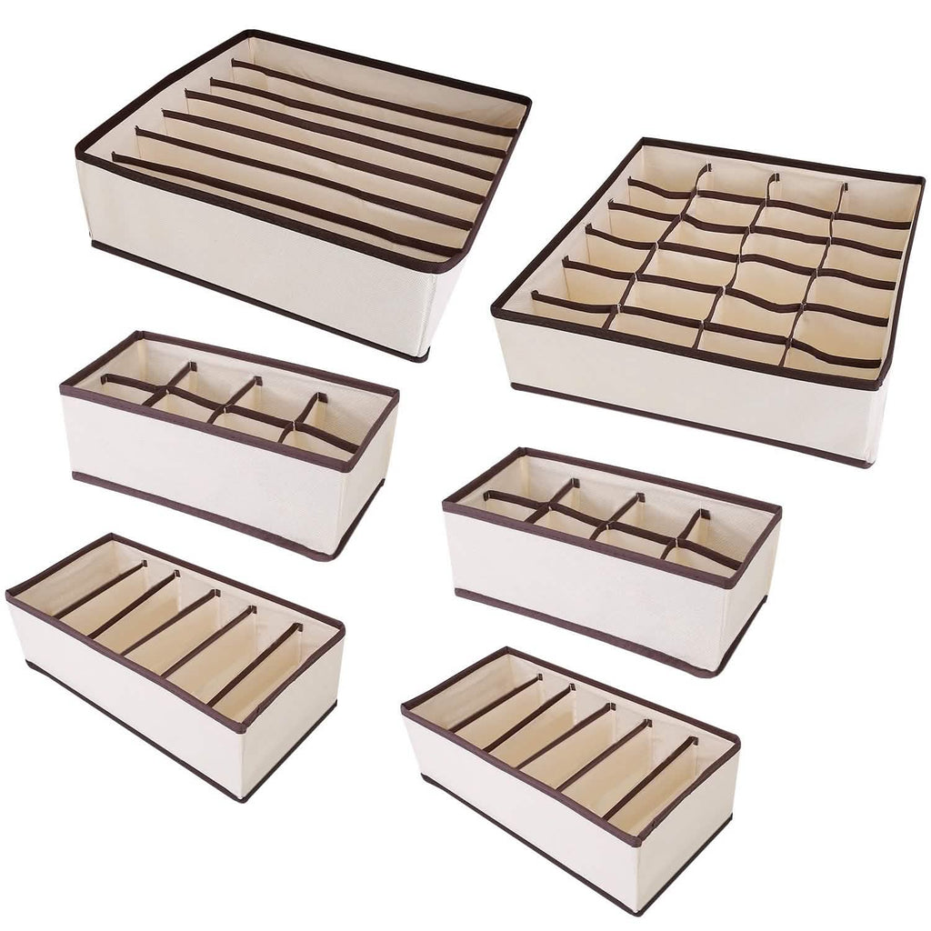 Lot de 6 : Organisateur de tiroir pliable pour sous-vêtements