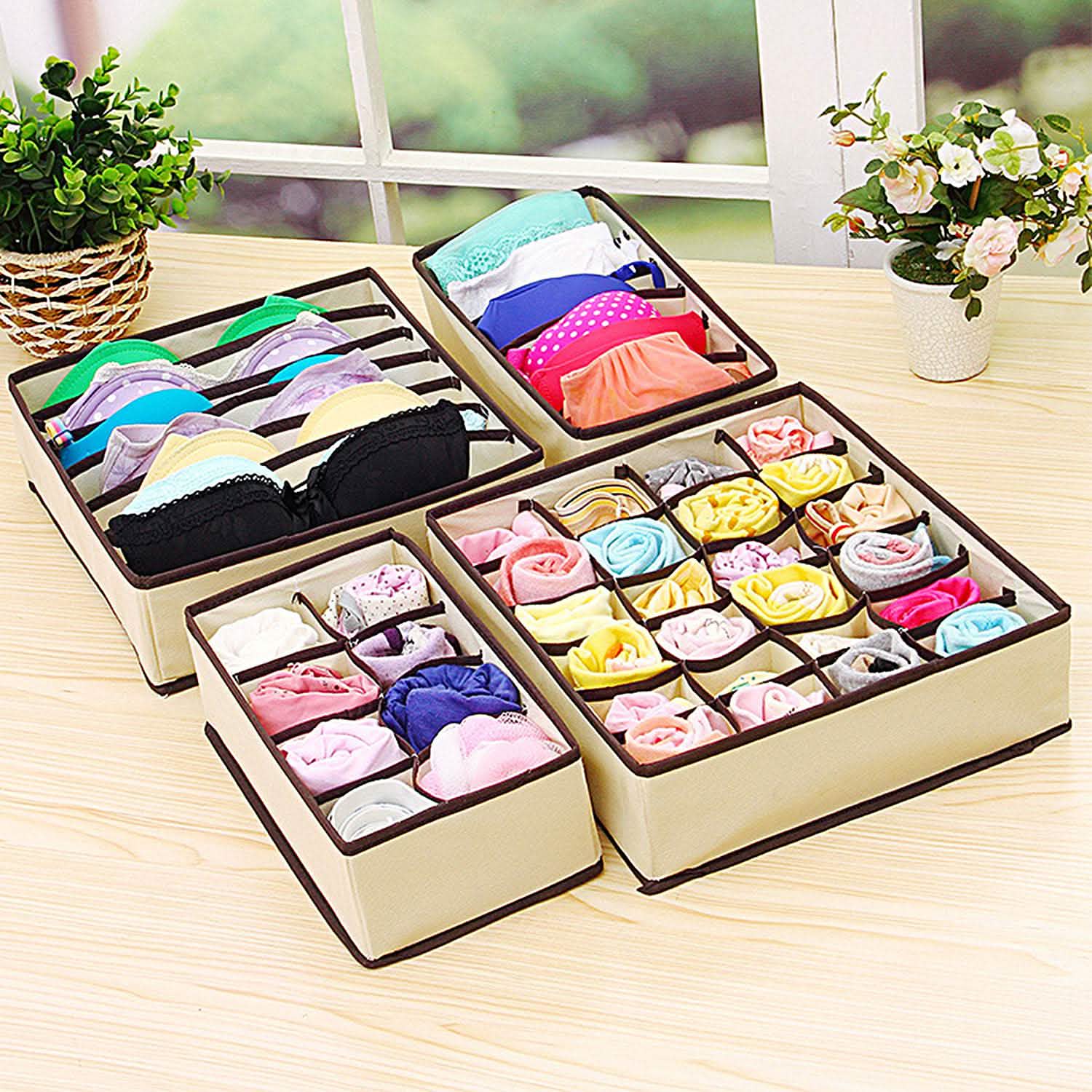 Lot de 6 : Organisateur de tiroir pliable pour sous-vêtements