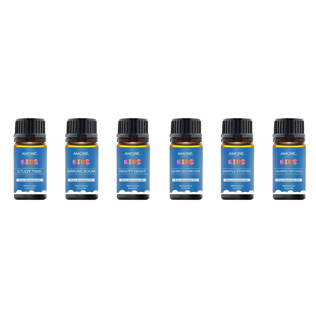 6-Pieces Set: Natural Aromatherapy Kids Safe Essential Oils Starter Set