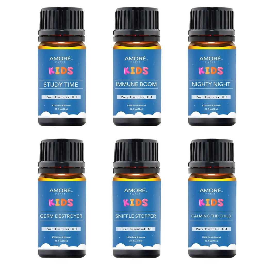 6-Pieces Set: Natural Aromatherapy Kids Safe Essential Oils Starter Set