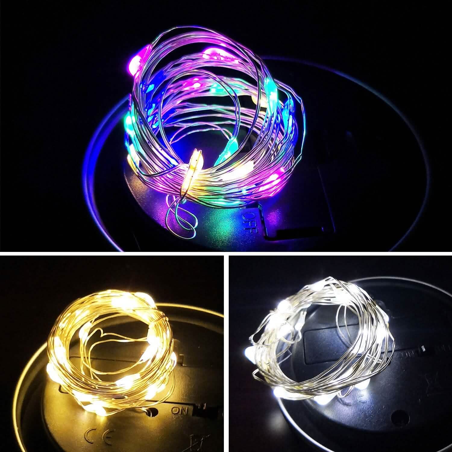 Lot de 6 : Couvercles lumineux solaires pour bocaux Mason, 20 LED