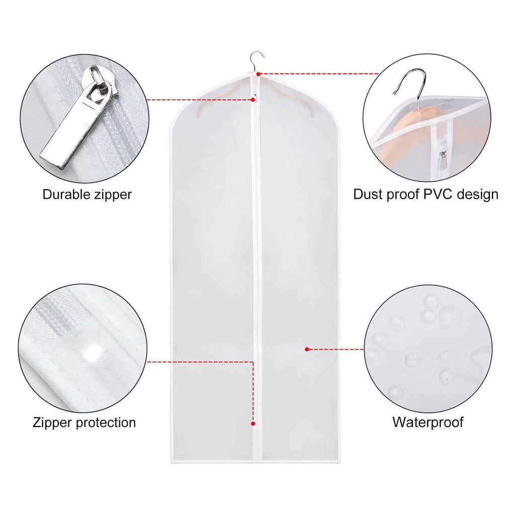 6 pièces : Housse de vêtement transparente Zilink