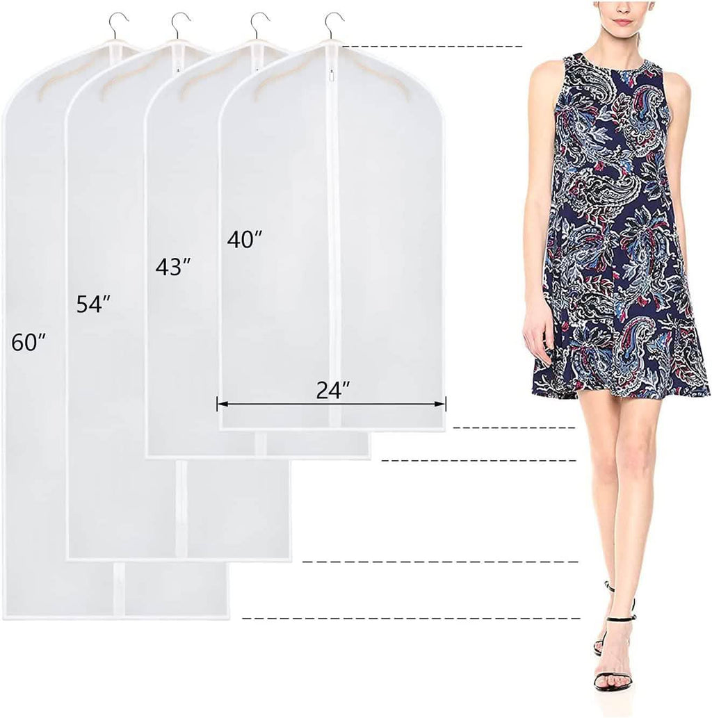 6 pièces : Housse de vêtement transparente Zilink