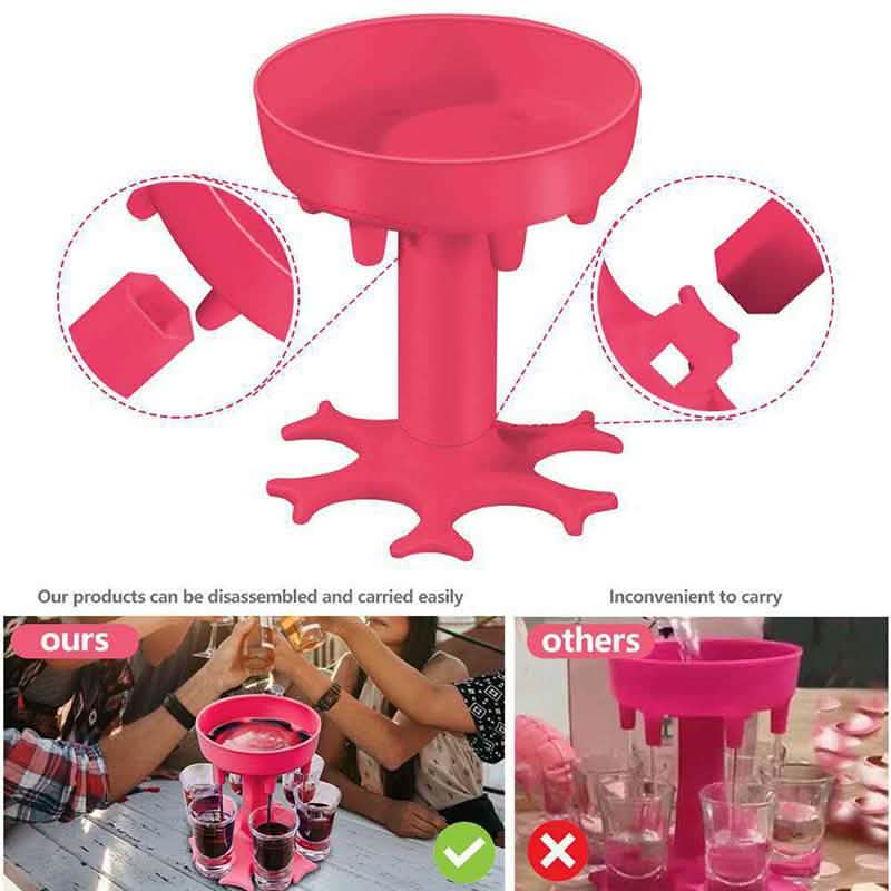 Distributeur et support de 6 verres à shot