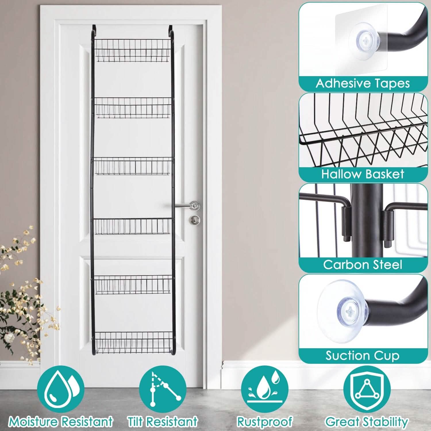 6-Tier Over Door Pantry Organizer