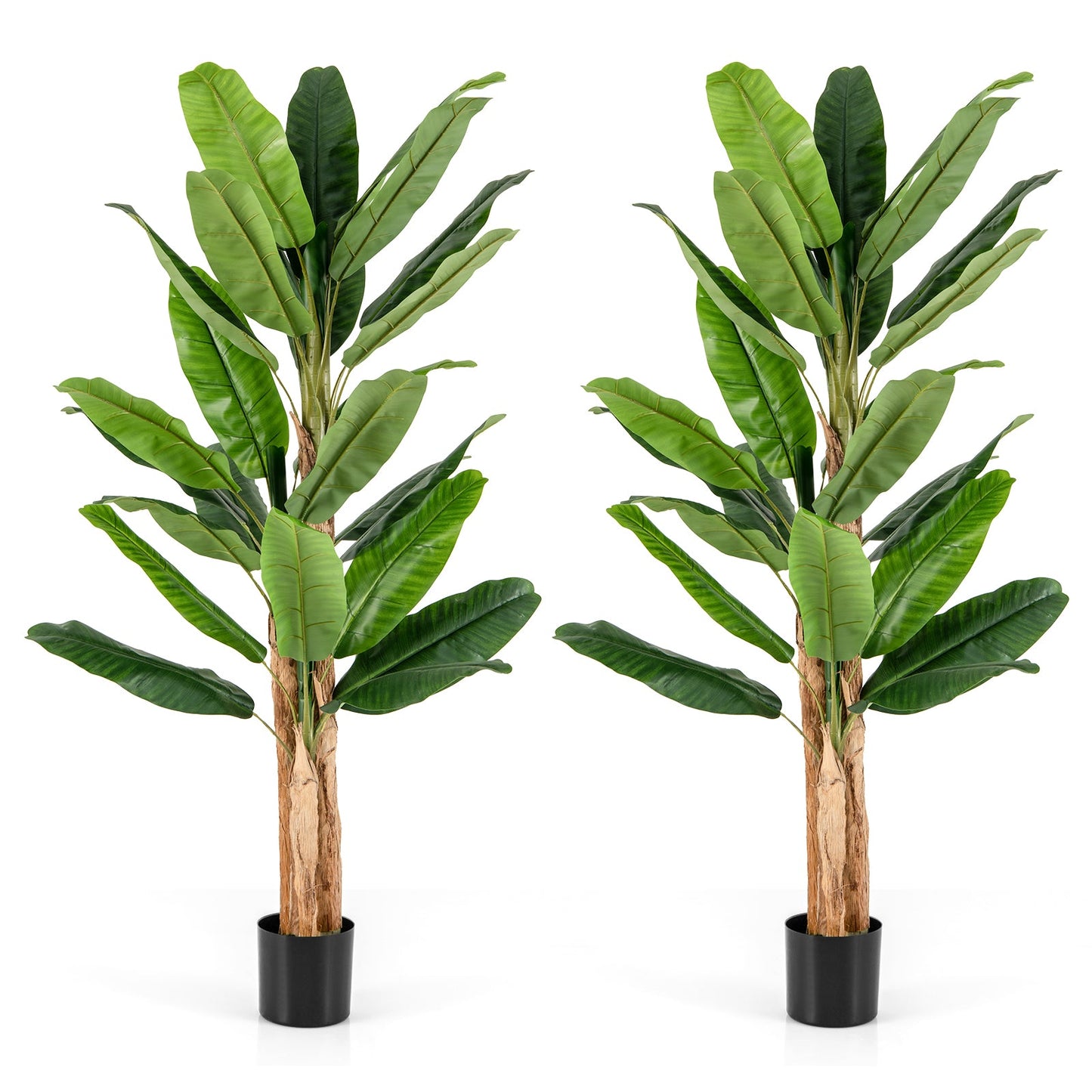 5.5/6.5 Feet Tall Artificial Banana Tree with 10/27 Large Leaves