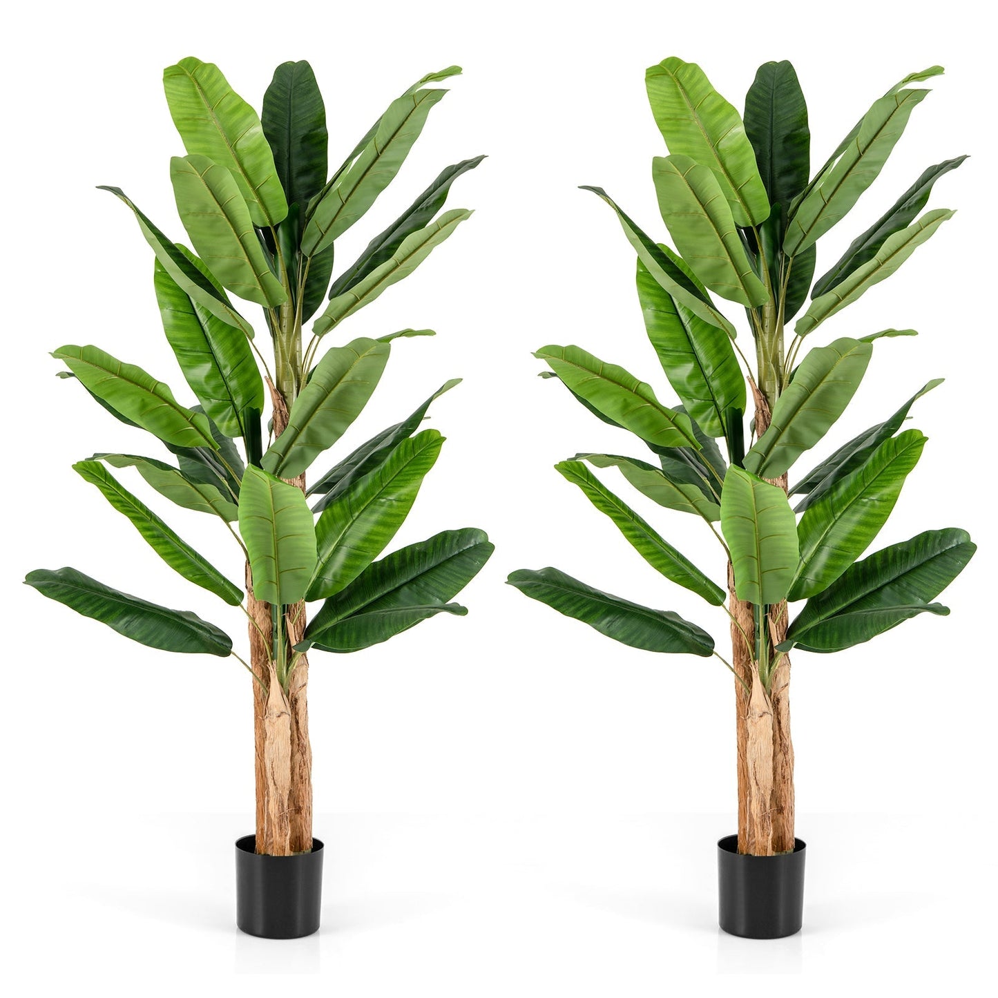 5.5/6.5 Feet Tall Artificial Banana Tree with 10/27 Large Leaves