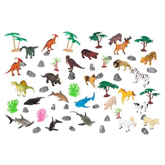 Ensemble de 60 pièces : Le Monde des Animaux