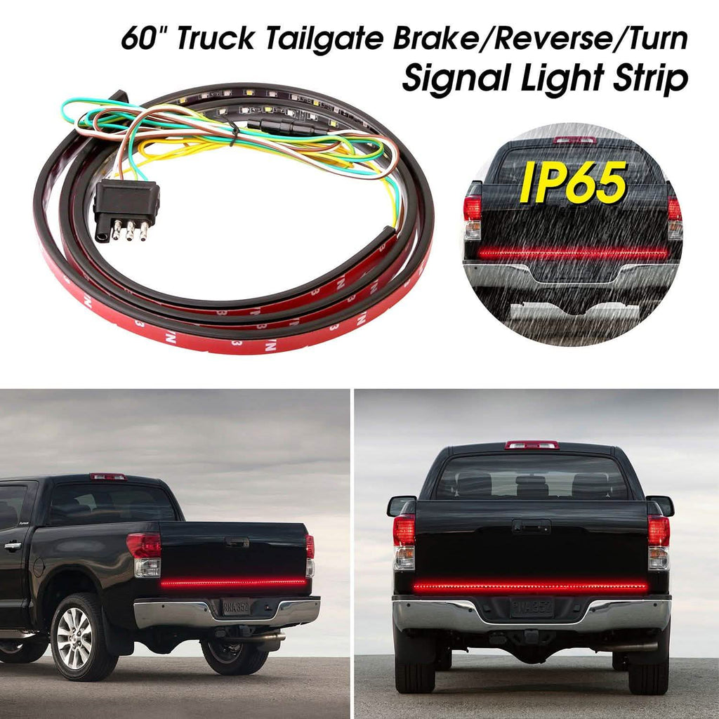 60" Truck Tailgate Brake/Reverse/Turn Signal LED Light Stip